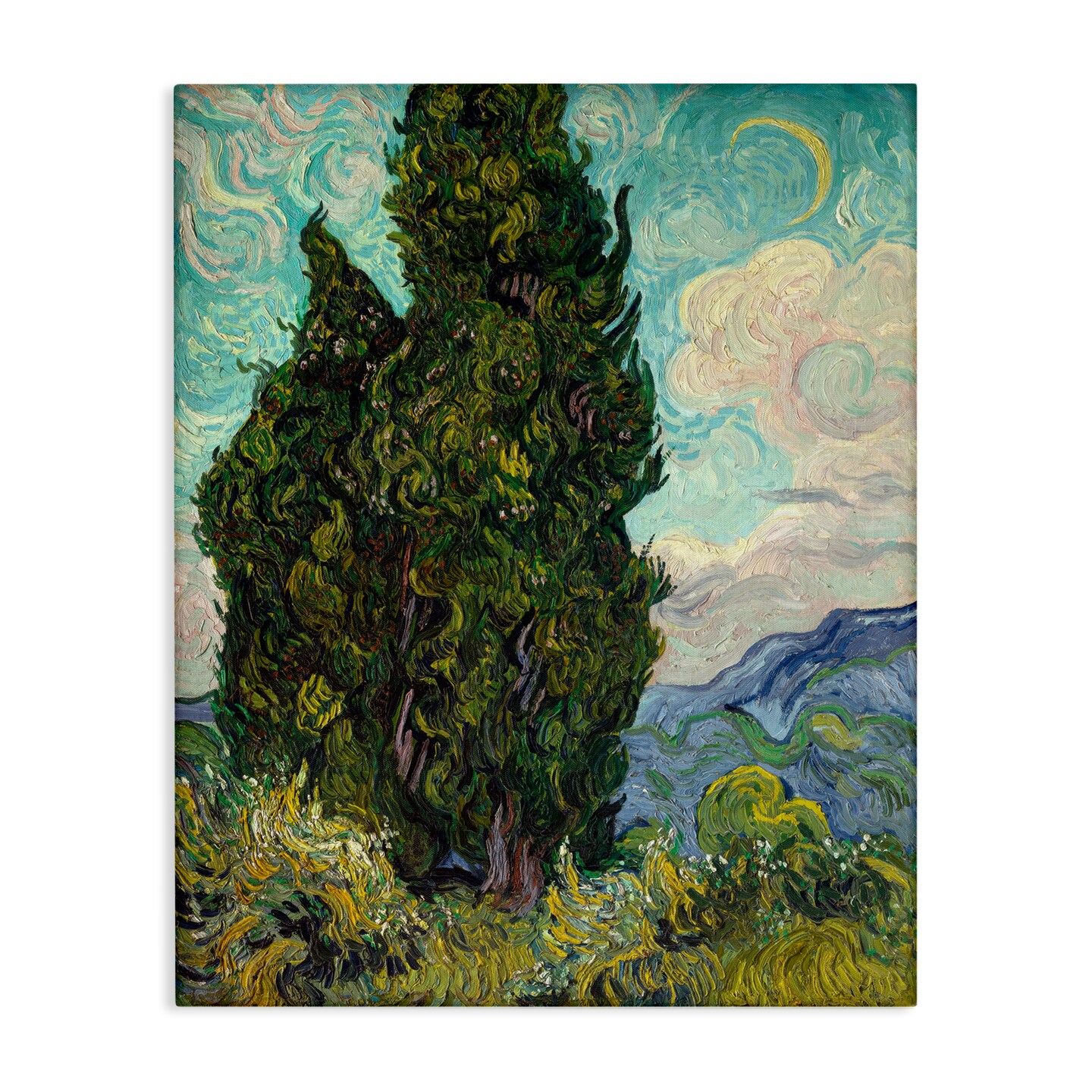 Stupell Industries Van Gogh Cypress Landscape Canvas Wall Art Design by one1000paintings