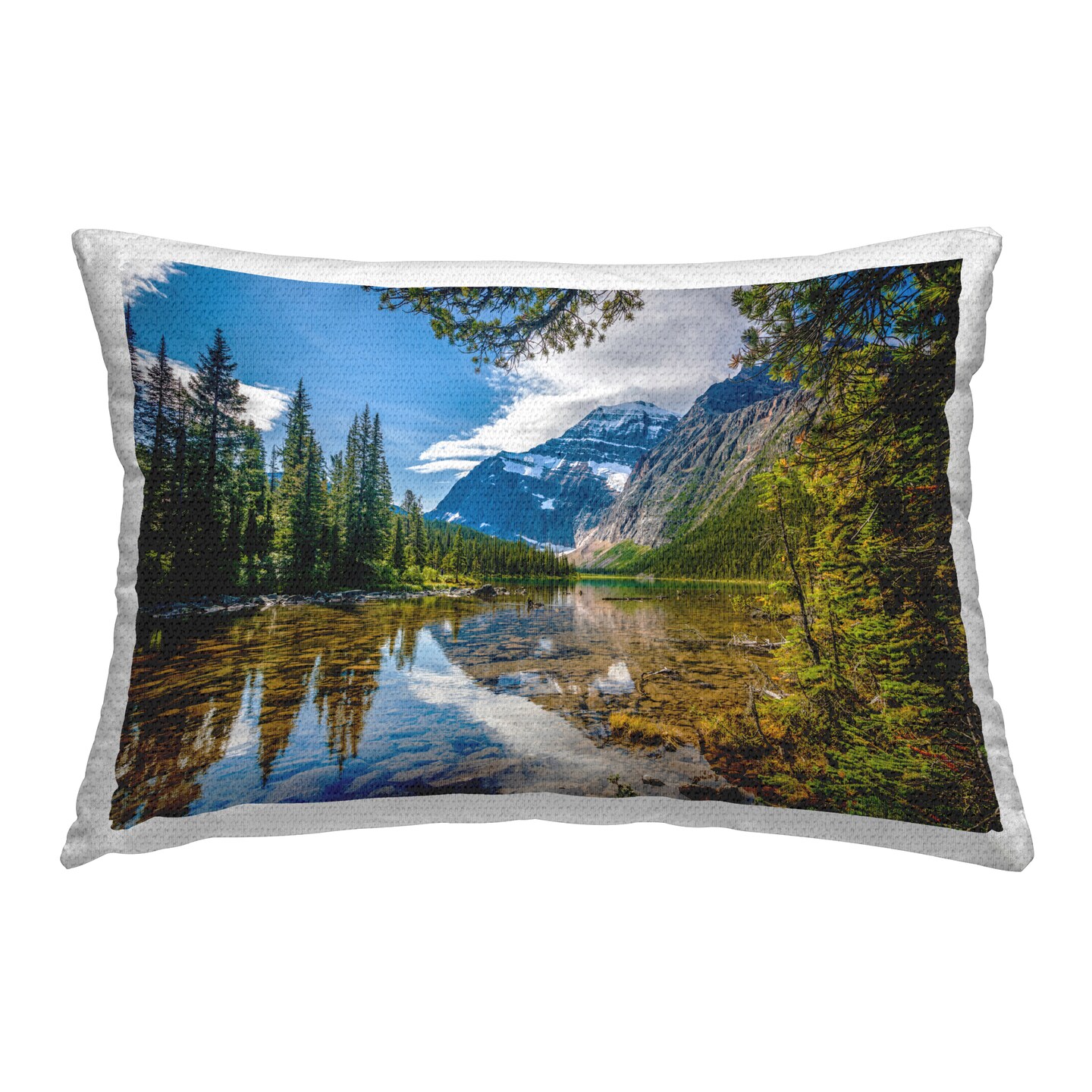 Mountain Valley&#x27;s Stream Outdoor Printed Pillow Design by Marty Hulsebos, 14 x 7 x 20