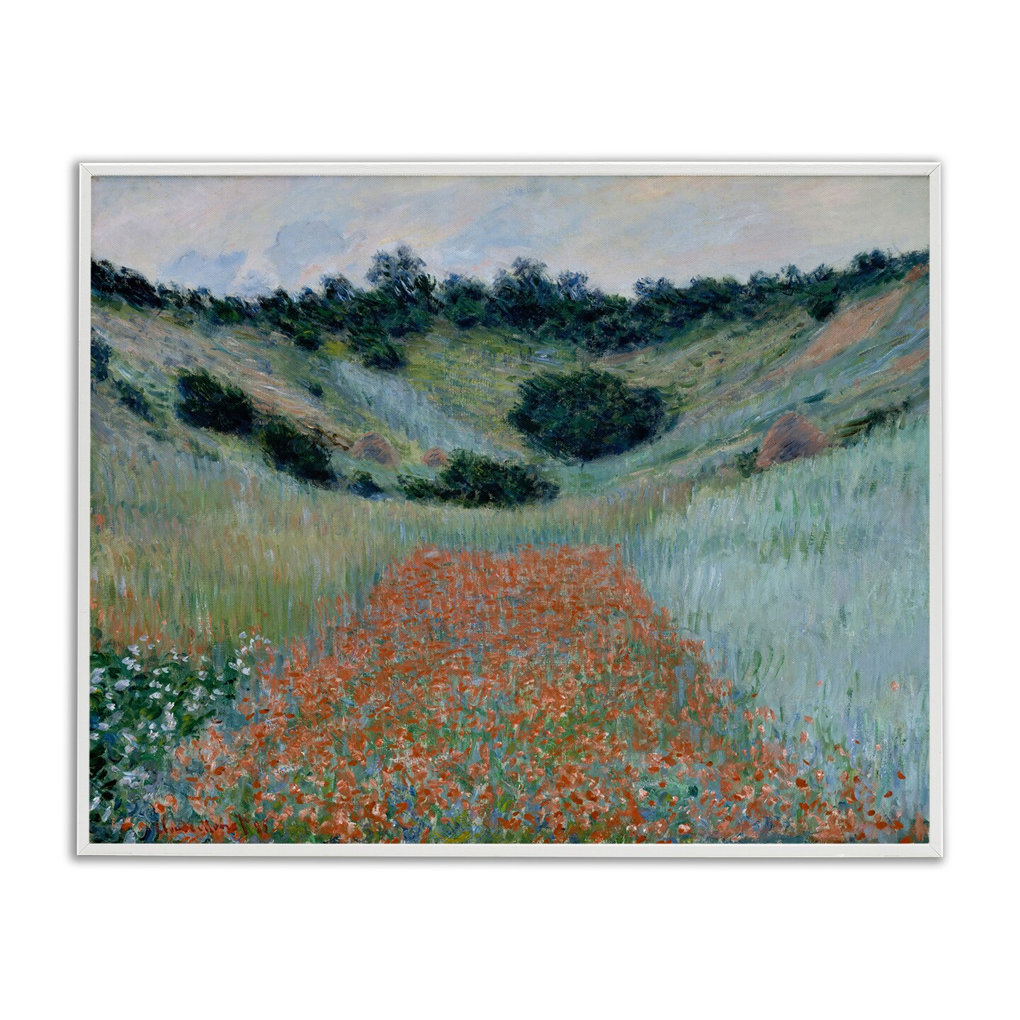 Stupell Industries Classic Poppy Field in Hollow Framed Giclee Wall Art Design by one1000paintings