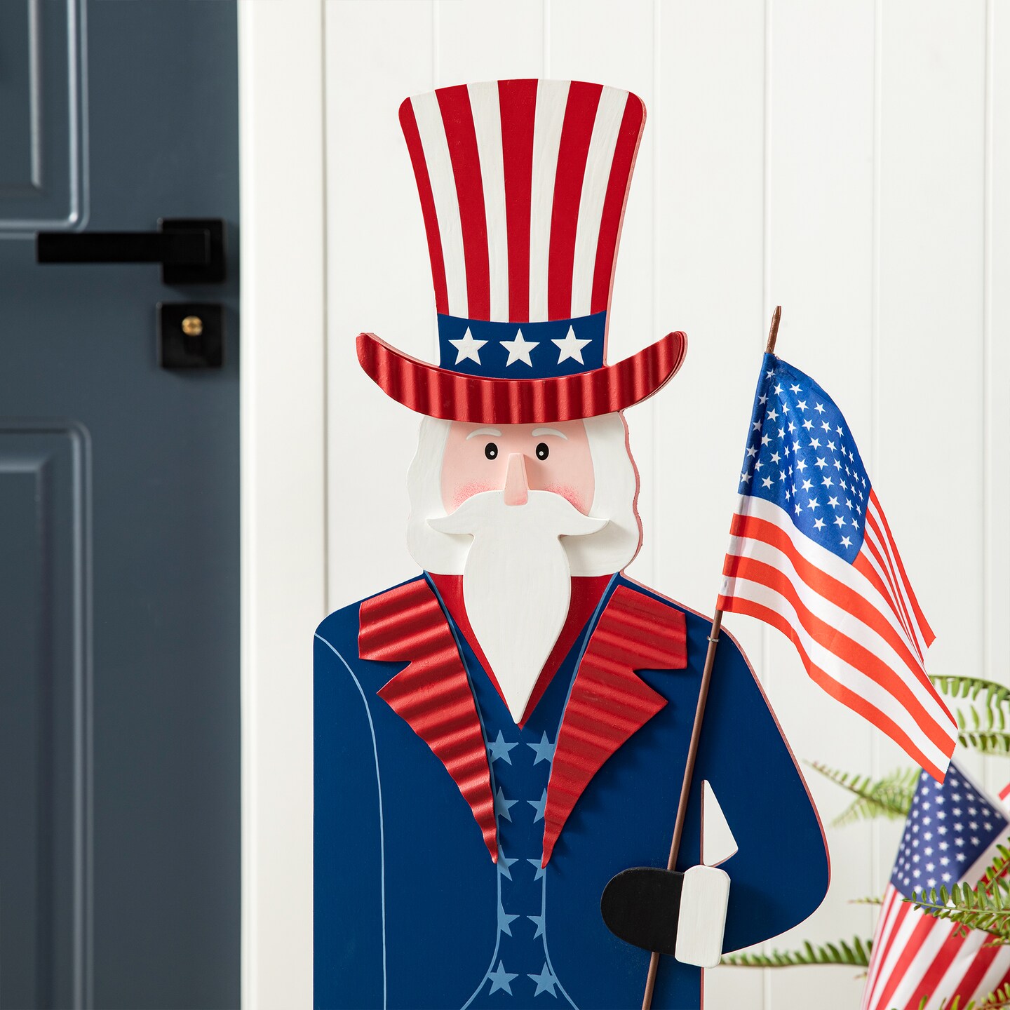 40&#x22;H Patriotic/ Americana Uncle Sam Porch Decor