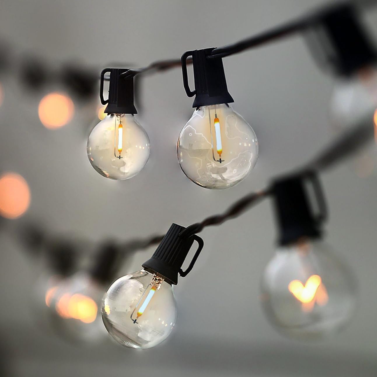 String Lights, LED 25Ft G40 Globe String Lights with Bulbs-UL Listd for Indoor/Outdoor Commercial Decor