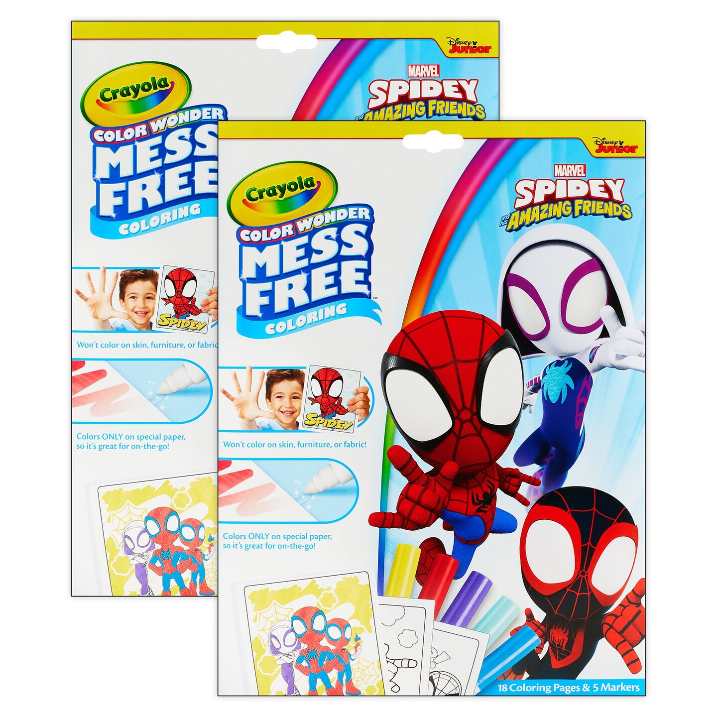 Color Wonder&#xAE; Coloring Pad &#x26; Markers, Spidey and His Amazing Friends, 2 Sets