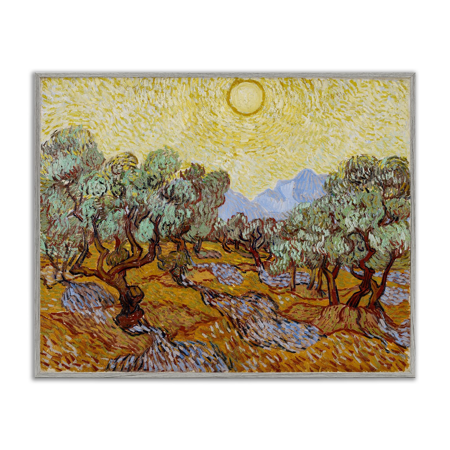 Stupell Industries Classic Van Gogh Olive Trees Framed Giclee Wall Art Design by one1000paintings