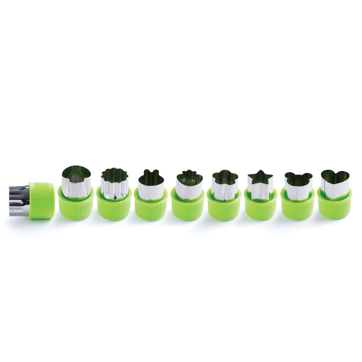 HIC 9 Piece Mini Stainless Steel Fruit &#x26; Vegetable Cutters Garnishing Set