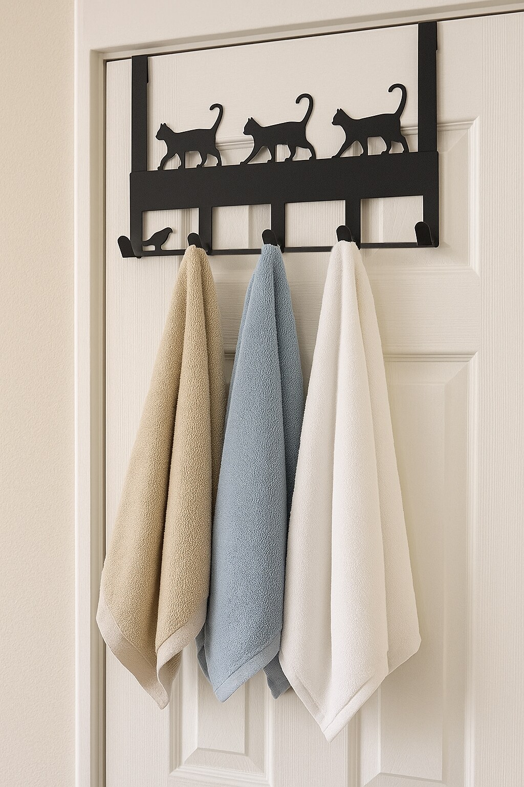 Mango Steam Over-The-Door Organizer Hanger for Towels, Hats, Hoodies, Coats, Backpacks, & Keys