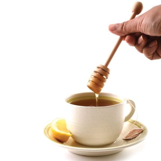 Norpro 6&#x22; Long Beechwood Honey Dipper / Syrup Drizzle Stick Dip Server