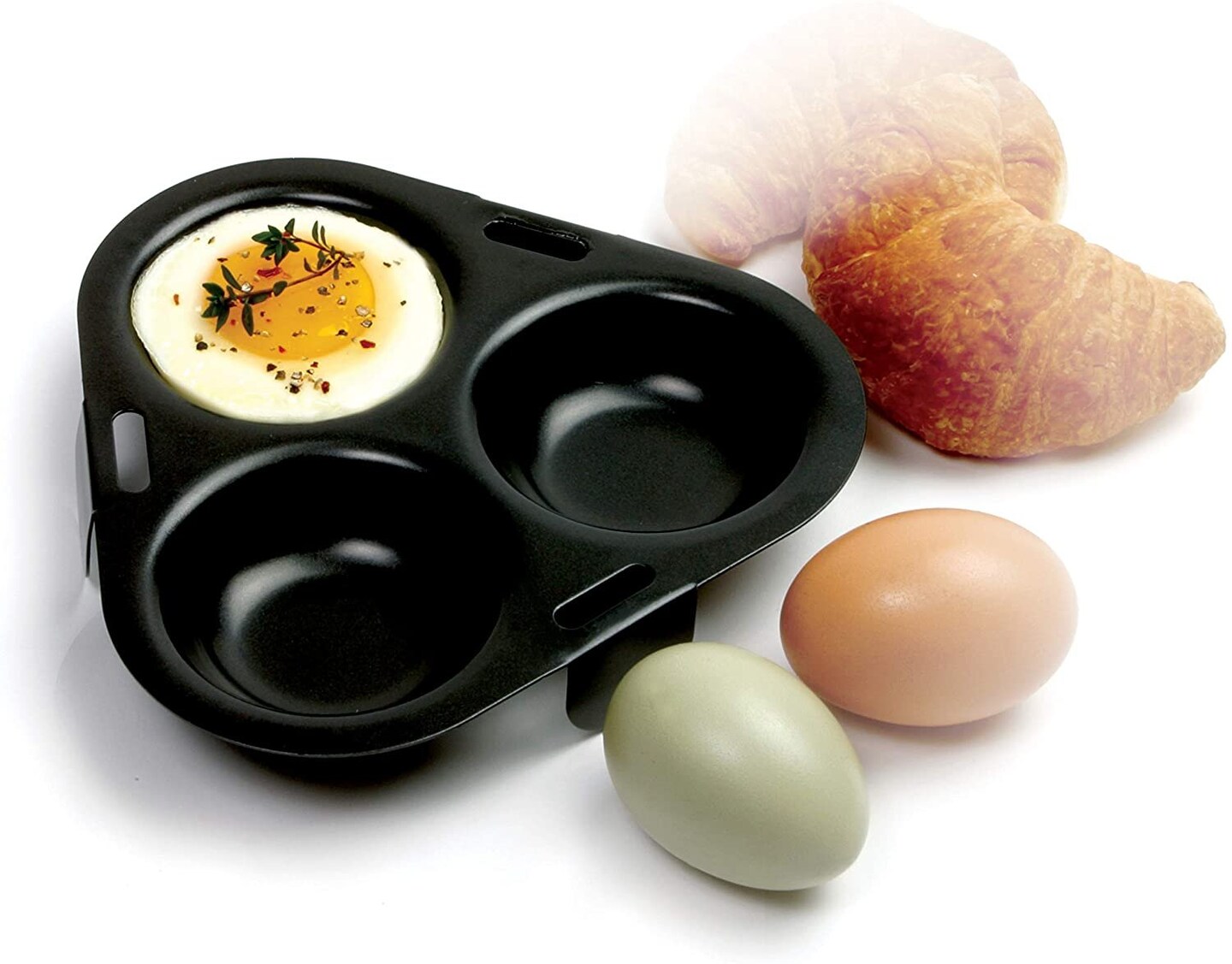Norpro Nonstick Metal 3 Egg Poacher Pan