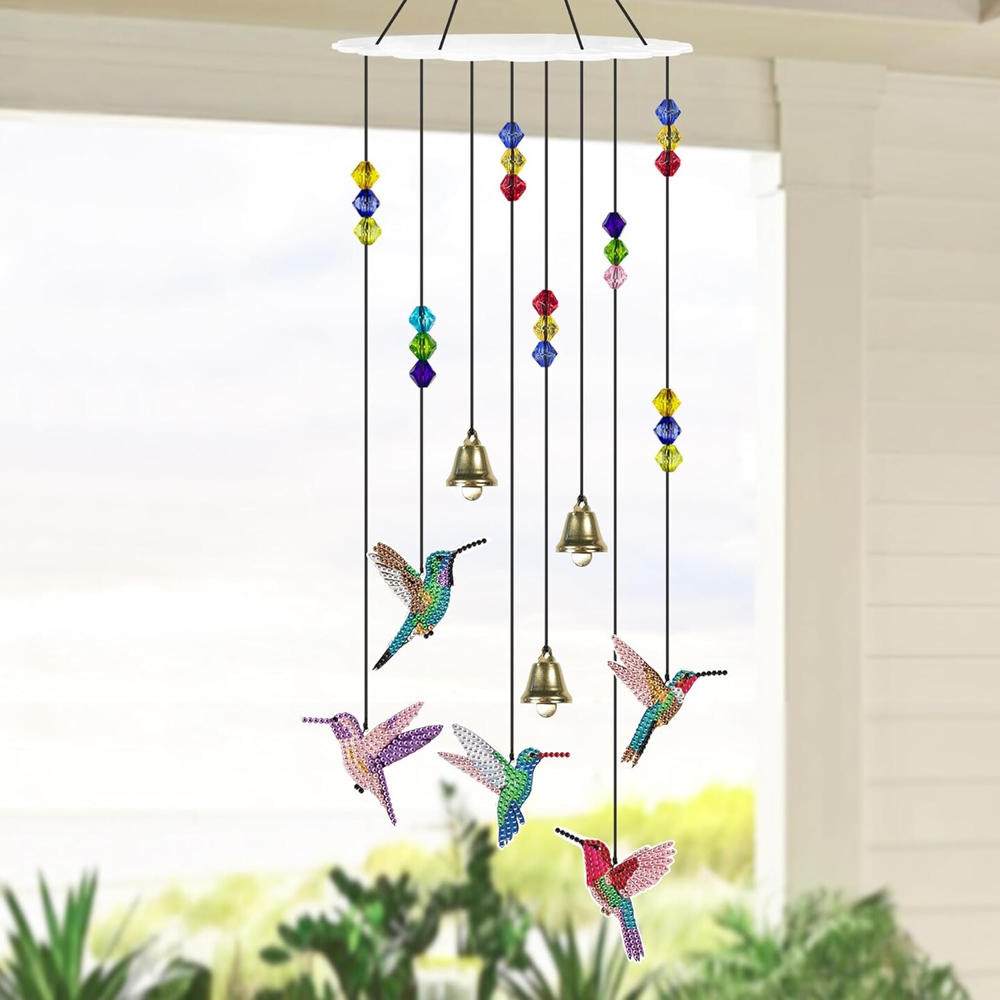 Hummingbird Diamond Art Wind Chime Kit – DIY Craft for Adults
