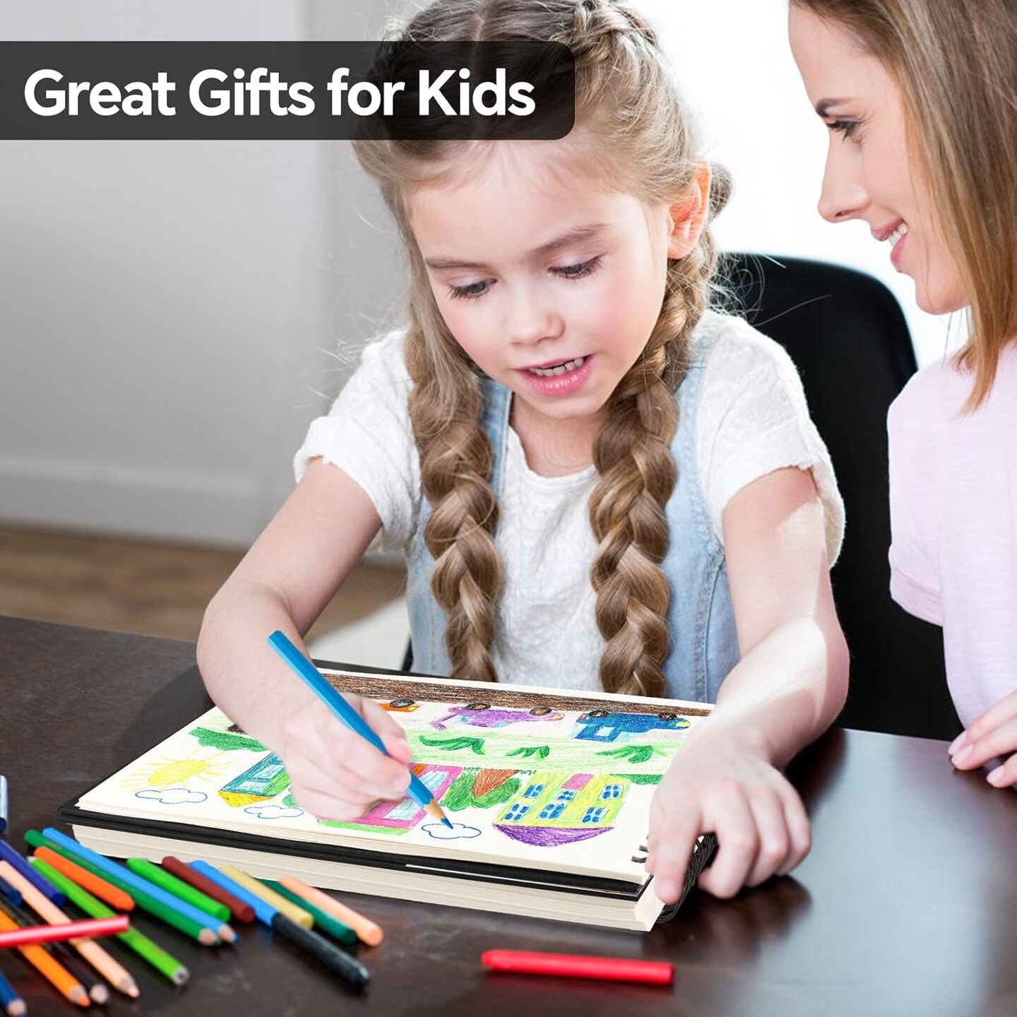 9x12” Spiral Sketchbook – 100 Sheets, 68lb/120gsm Acid-Free Drawing Paper