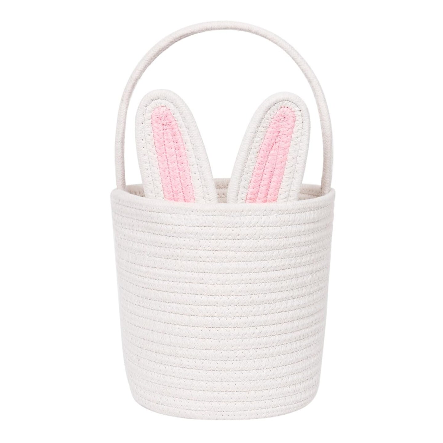 Easter Baskets for Kids,Bunny Easter Basket with Handle, Egg Hunt Easter Bag Decorations Candy Gifts Storage for Boys and Girls
