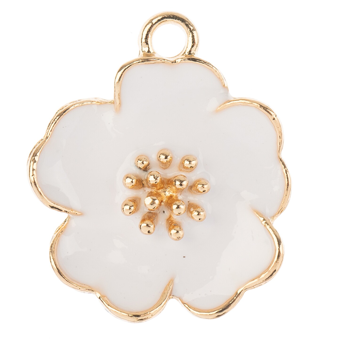 John Bead Sweet & Petite 20x24mm Large Flower Charms, 4pcs