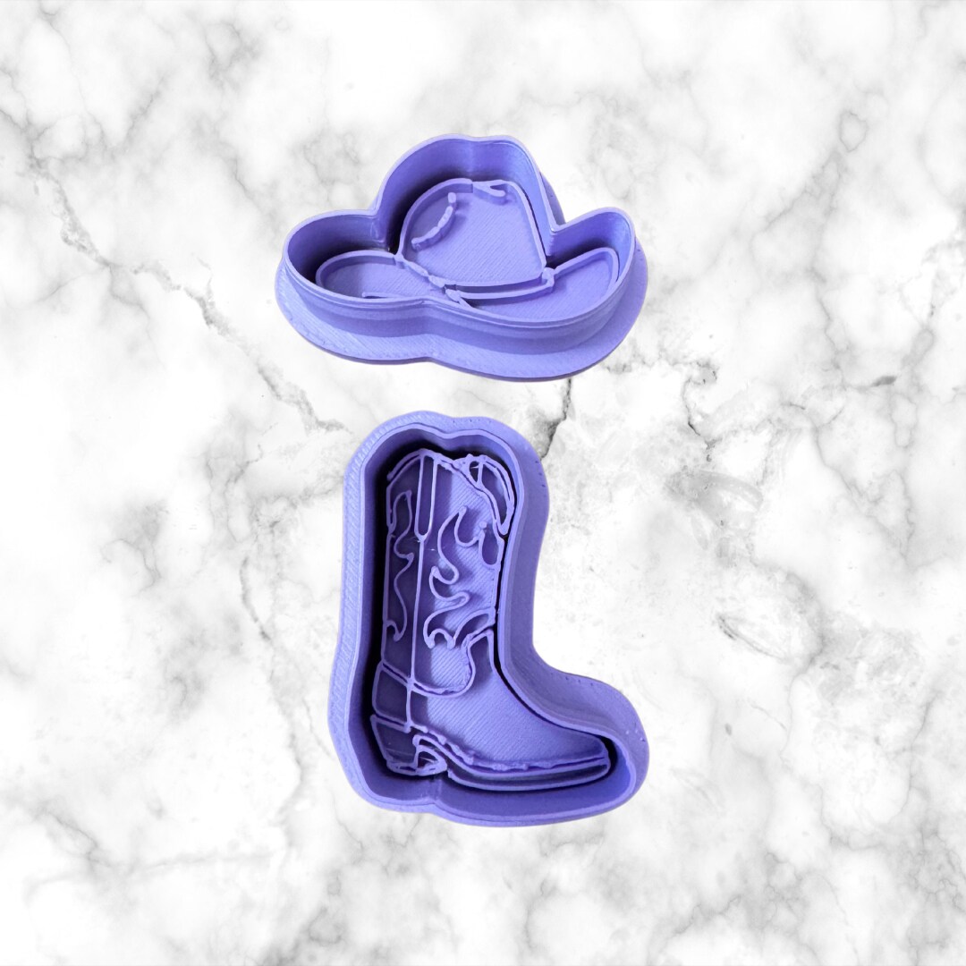 Cowboy Hat and Boot Fondant &#x26; Cutter MinI 1.5