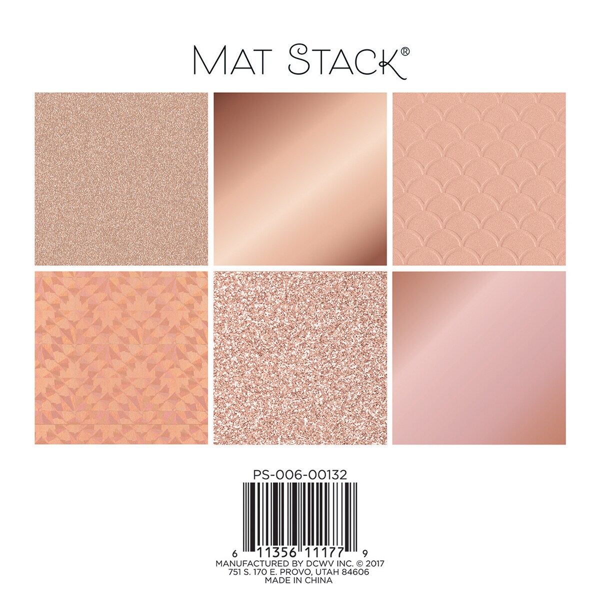 DCWV Single-Sided Cardstock Stack 6"X6" 18/Pkg-Solid Rose Golds, 6 Designs/3 Each