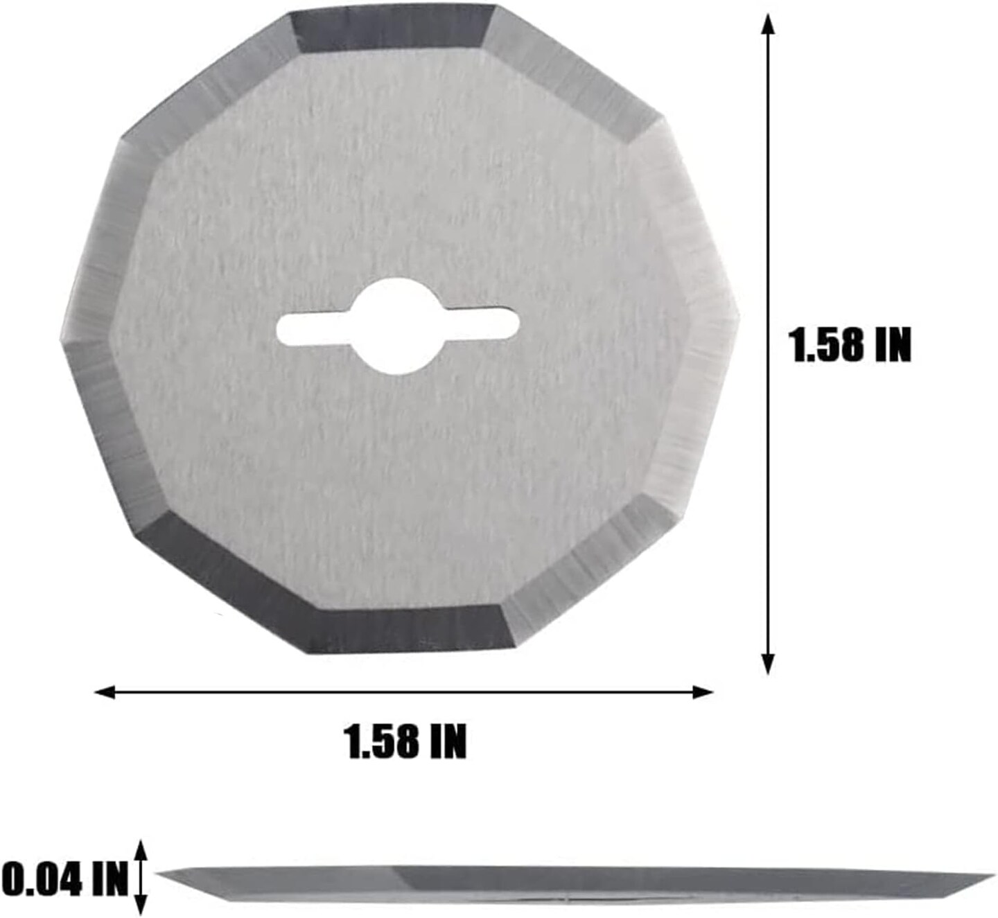 4-Pack Replacement Rotary Blades Compatible with Worx WX082L 4V ZipSnip Cordless Electric Scissors, WA2300 Replacement Blades (1-1/2&#x22;),Fits RC2600K, RC2601, RC2602, WX080L, WX081,WX081L