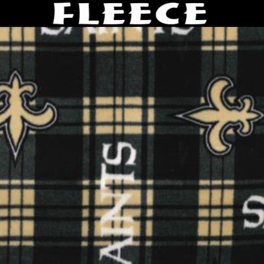 Licensed NFL New Orleans Saints Plaid Fleece 6444-D Fabric by the Yard