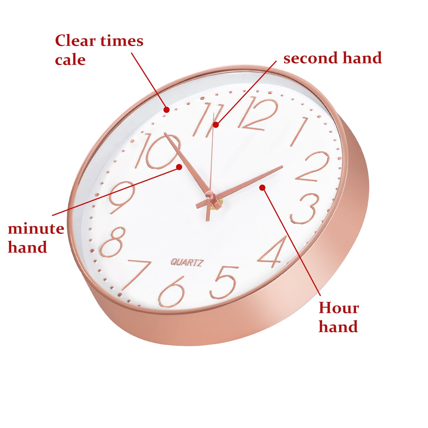 Modern 9.8-Inch Silent Wall Clock – Minimalist Design, Battery Operated