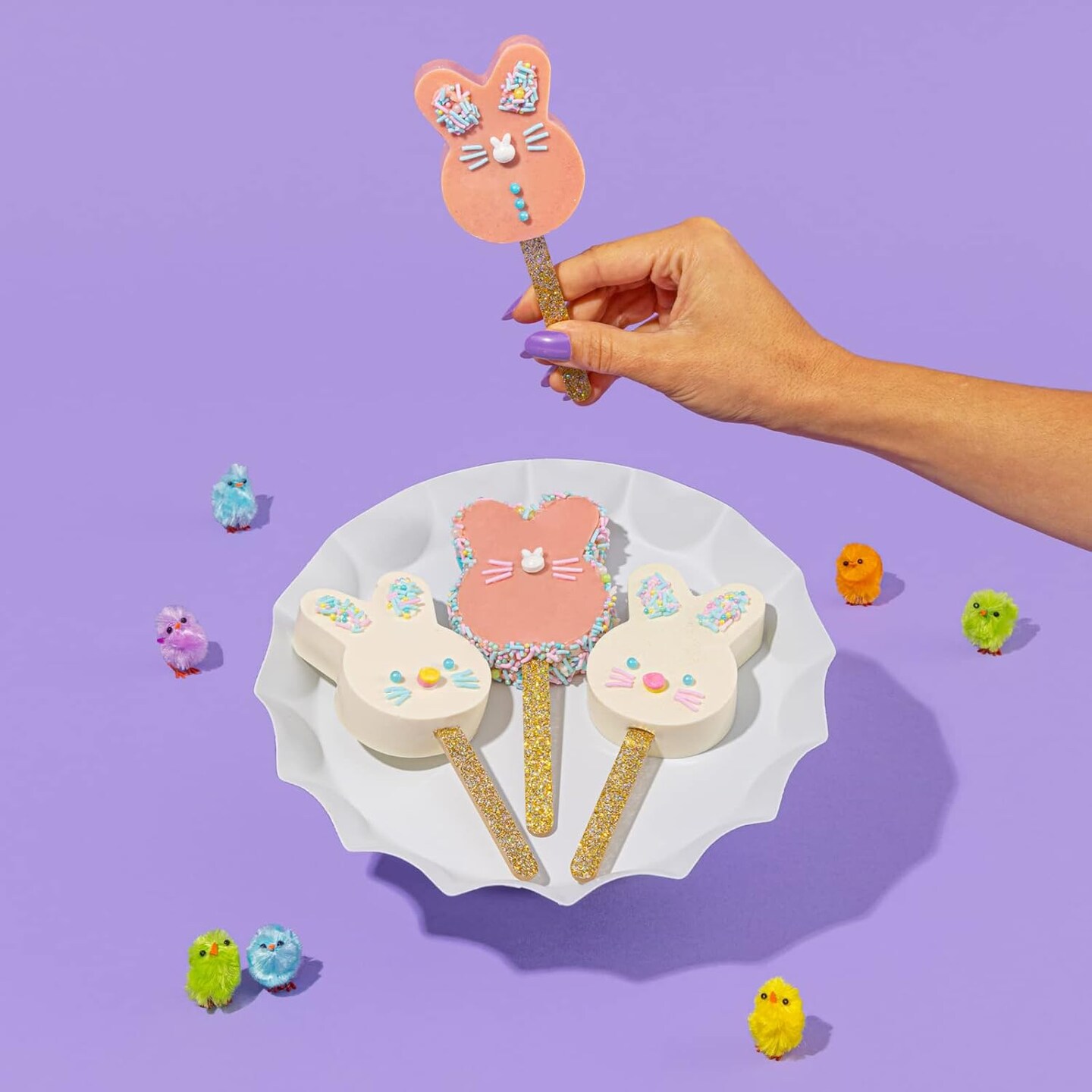 Fancy Sprinkles Limited Edition Easter Pamela Bunny Mold Reusable Silicone, For Baking, Cakesicle & Dessert Decorating