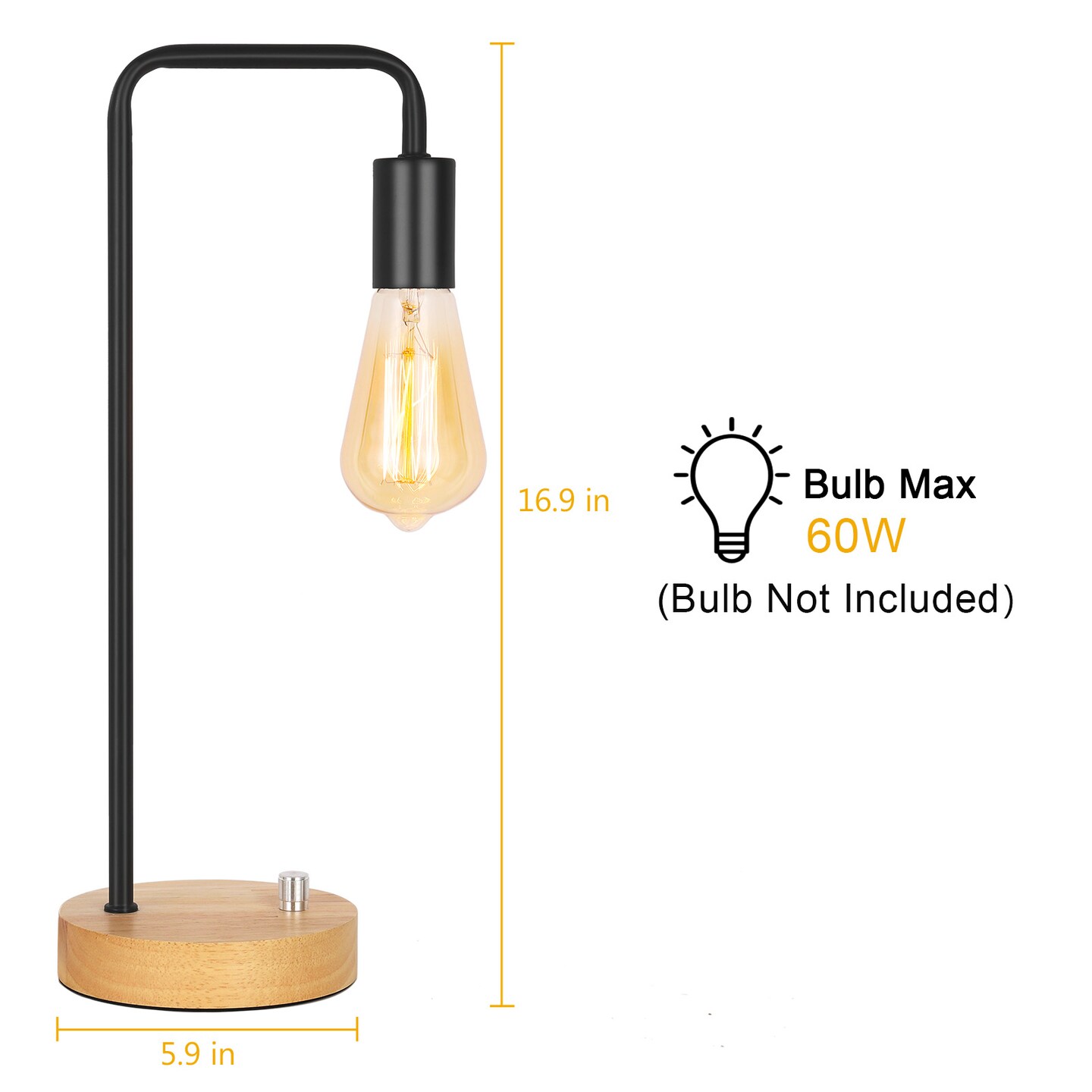 2pcs table lamp with wooden base office lamp bedroom dormitory