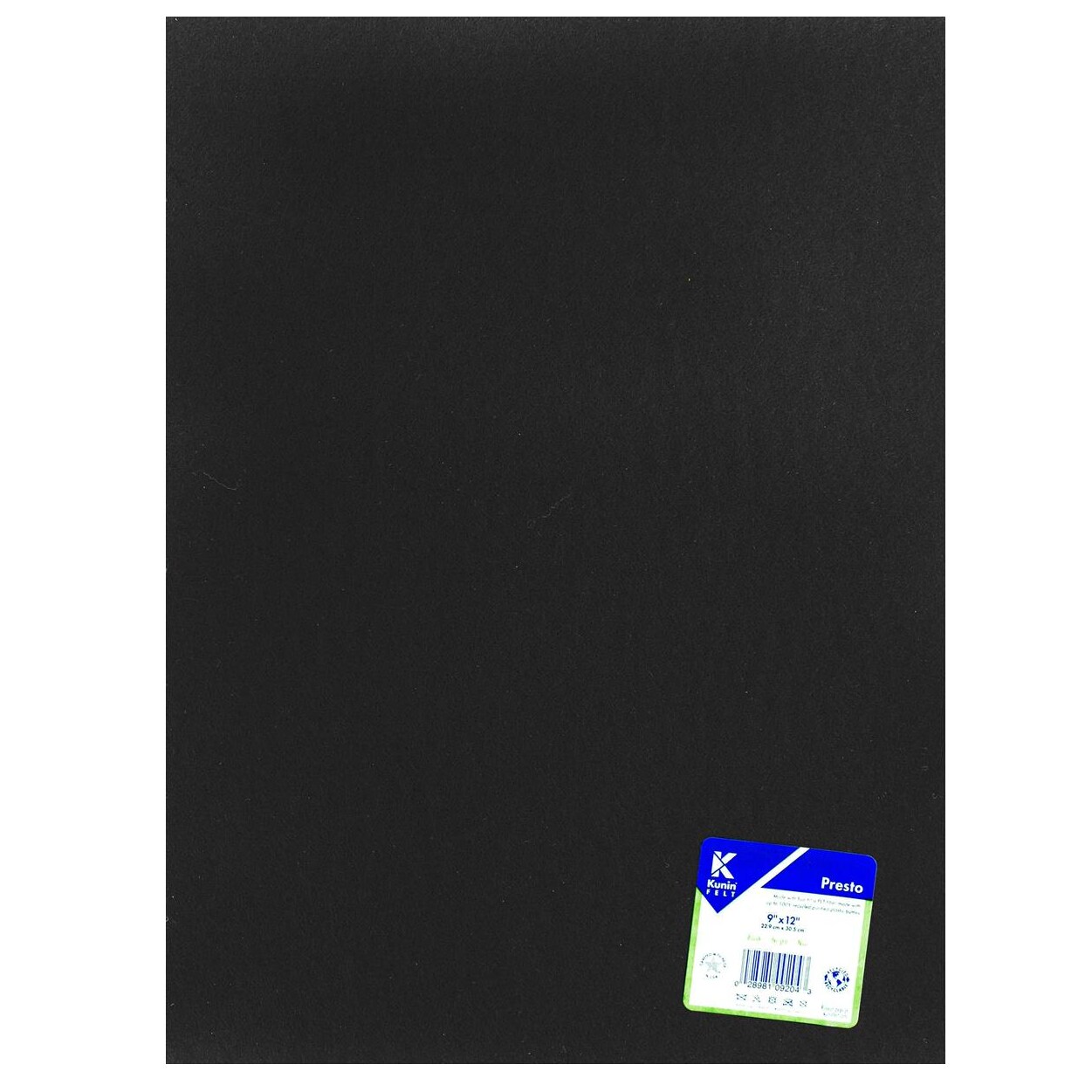 Kunin Presto Felt 9"x12" Black Self Adhesive Felt Sheets, Craft Felt Stickers, Adhesive Fabric Sheets, Peel and Stick Felt for DIY Projects and Crafts, 1 Piece