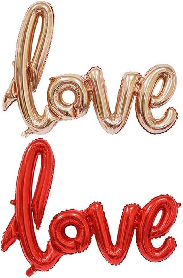 Love Foil Balloon Mylar Balloons,Valentines Day Wedding Party Decoration,2Pcs