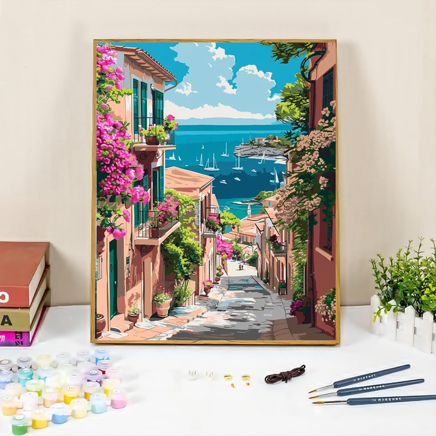 Landscape Paint by Number for Adults Beginner-Scenery Paint by Numbers Kit,Painting Paint by Number on Canvas Without Frame Acrylic Oil Painting for Gift Home Wall Decor 16x20inch