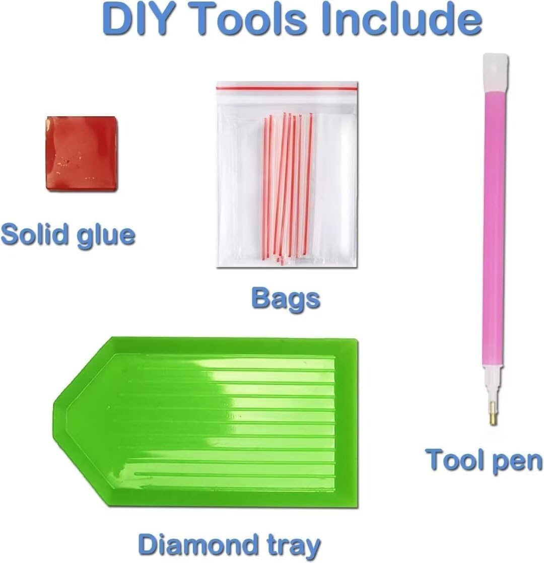 Bat Diamond Painting Set, Adult Beginner 5D DIY Diamond Digital Kit, Night Stalker, Animal Decoration, Suitable for Home