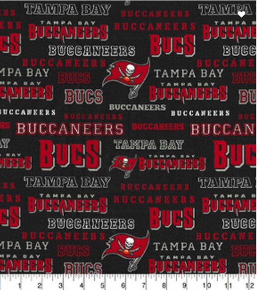 Licensed NFL Tampa Bay Buccaneers Cotton 70456D Fabric by the Yard