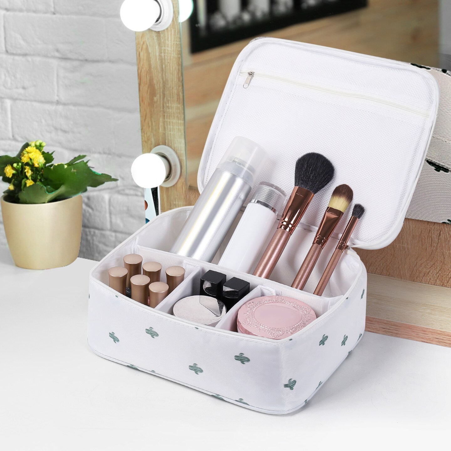 Travel Makeup Cosmetic Bag Portable Toiletry Bag Kit Waterproof Cosmetic Case