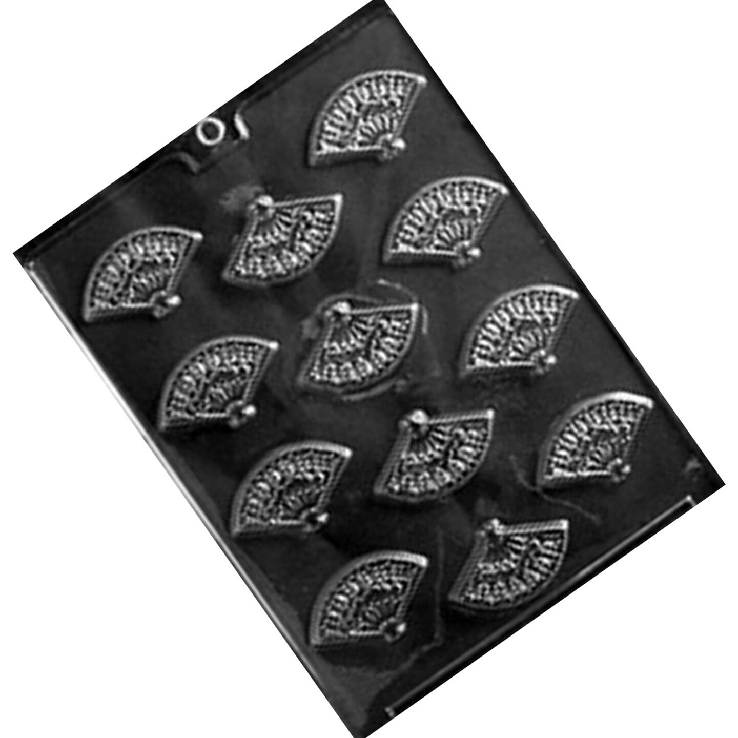 Small Decorative Fans Chocolate Mold for Elegant Treats