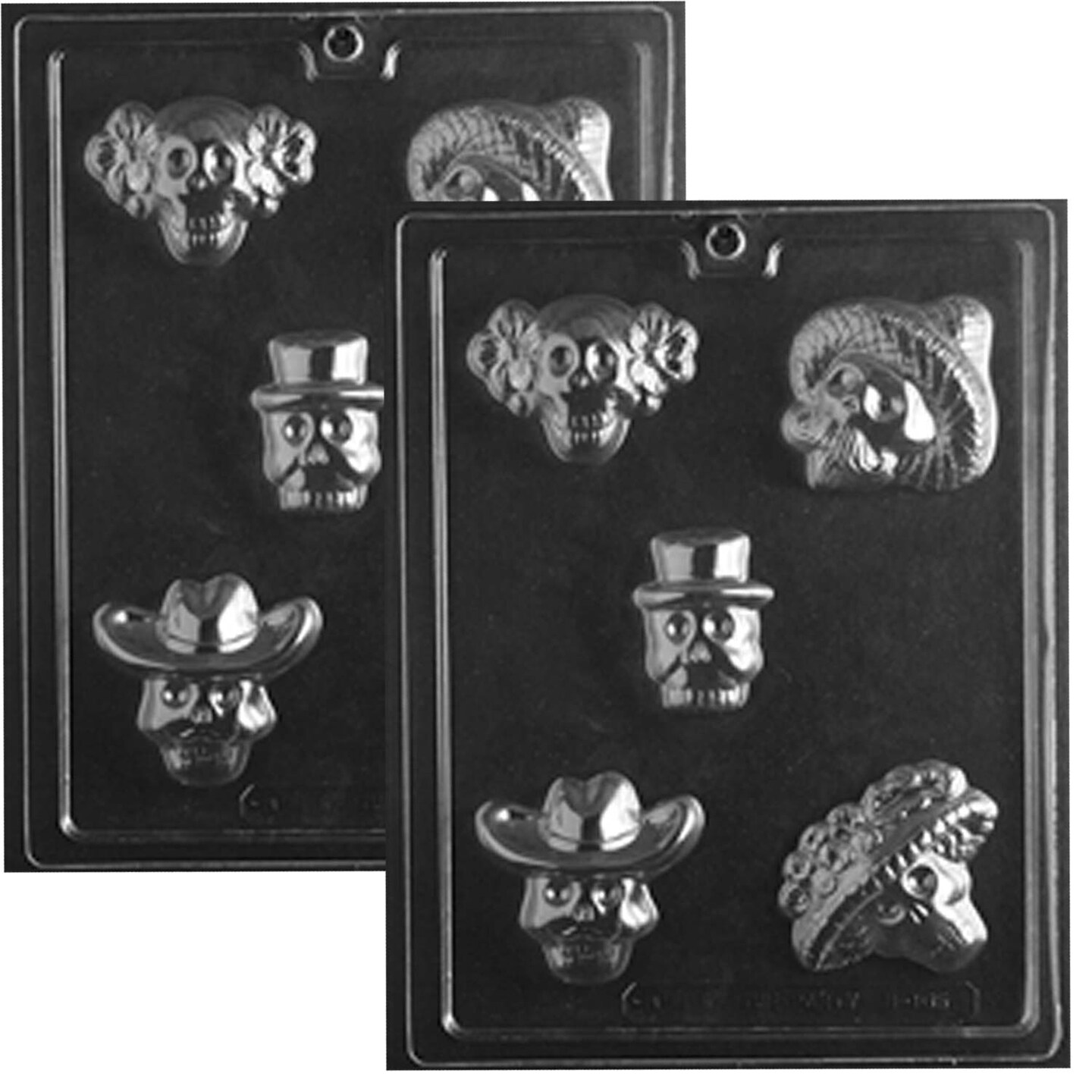 Day of the Dead Skulls Chocolate Mold for Festive Treats