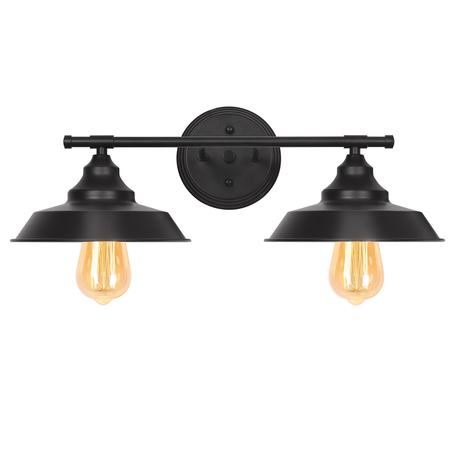 2-Light Vintage Vanity Light Fixture – Oil Rubbed Bronze Industrial Wall Sconce for Bathroom, Farmhouse, or Entryway – Hardwired, Easy Installation