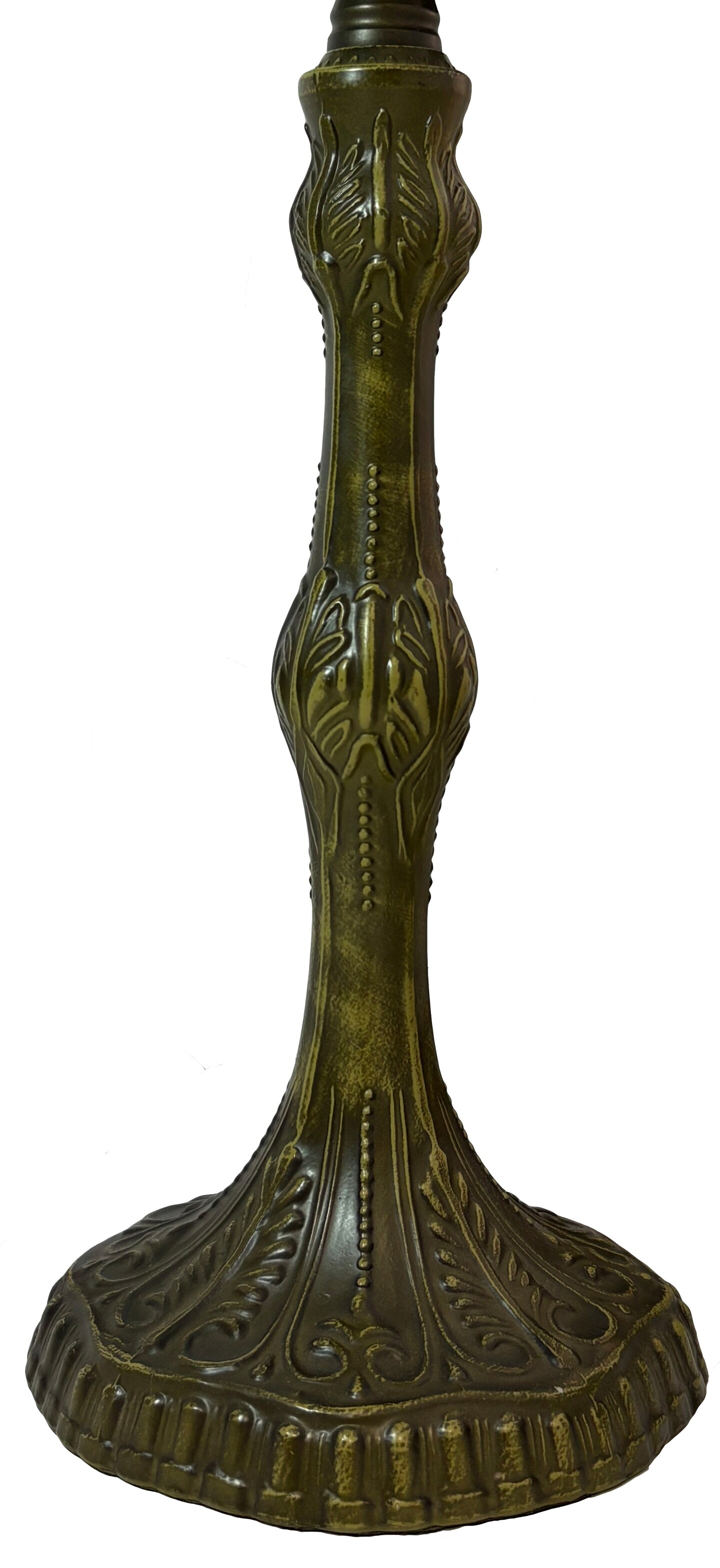 Pompeii Metal Lamp Base, Dark Bronze Finish With Gold Highlights, Nicely Weighted, 23" Tall