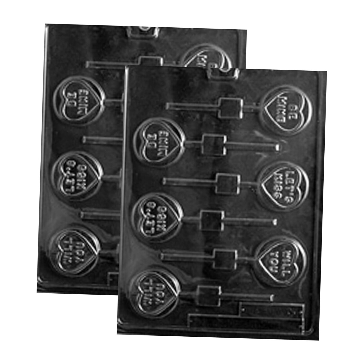 Will You Be Mine Let&#x27;s Kiss Lolly Chocolate Mold