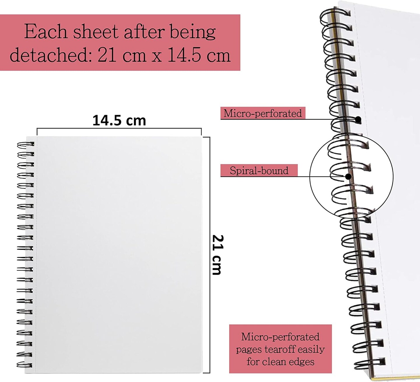 Sketch Book A5, 80 Sheets Italian 120gsm Paper, A5 Sketchbook Spiral Bound Made for Artists, A5 Art Book, Sketching Pad A5, Lightweight Drawing Book, Sketchbook A5, Large A5 Sketch Pad A5