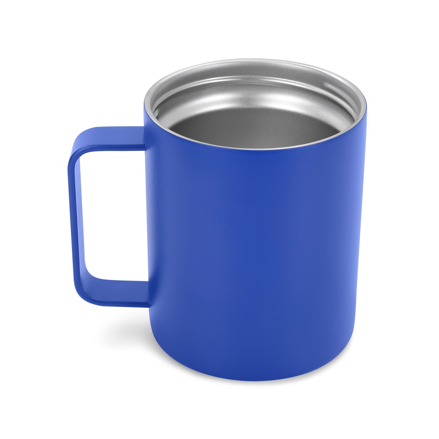 Makerflo 12 oz Powder Coated Camper Mug with Leak-Proof Clear Lid, Ideal for Craft and Personalization (Laser Engraving, UV DTF, Epoxy, and Vinyl)