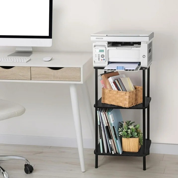 3 Tier End Table, Telephone Table, Narrow Side Table with Storage for Sofa Couch