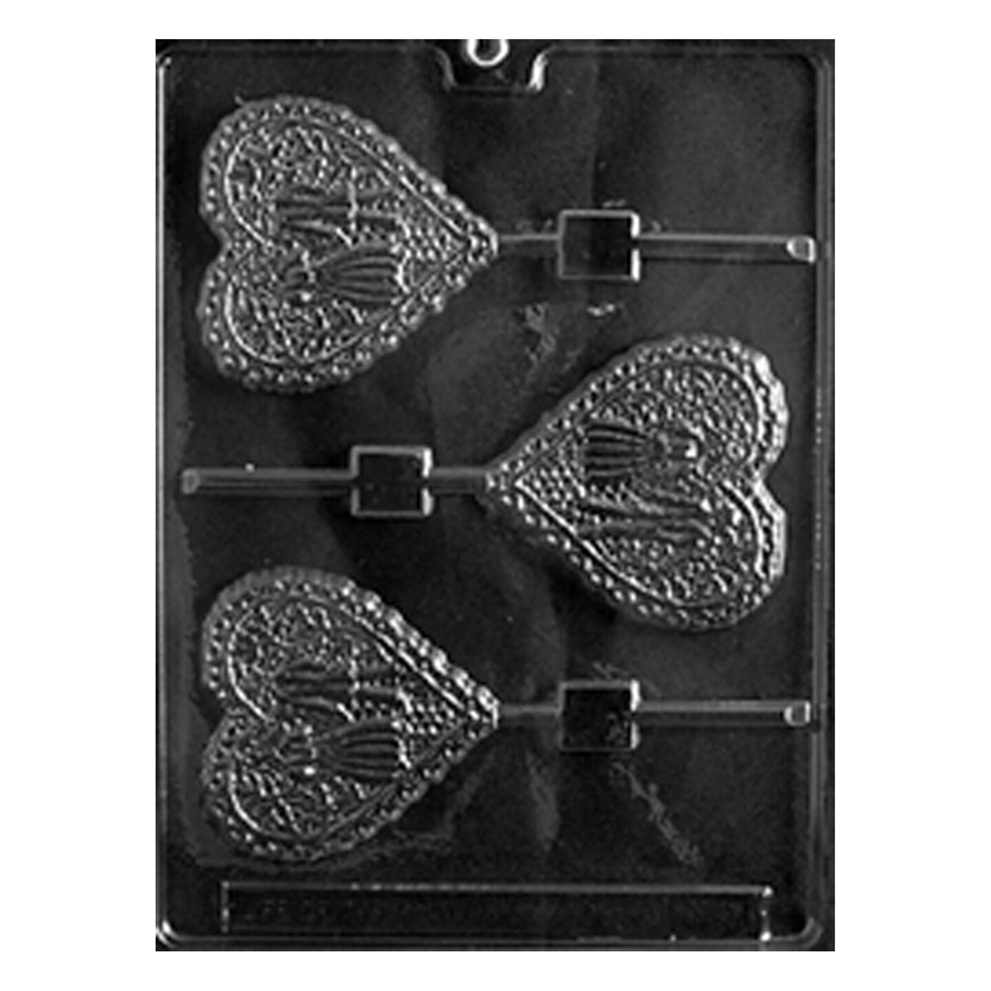 Lacy Bride and Groom Heart Lolly Chocolate Mold for Wedding Treats