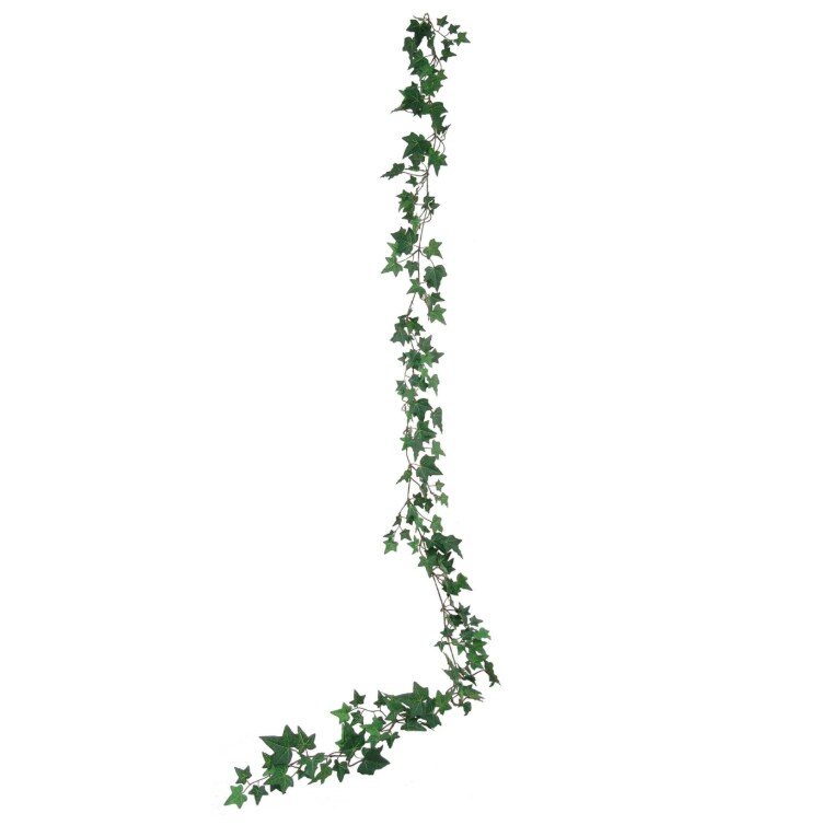 2PK 6&#x27; English Ivy Garland &#x2013; 185 Lifelike Silk Leaves, Versatile Decor