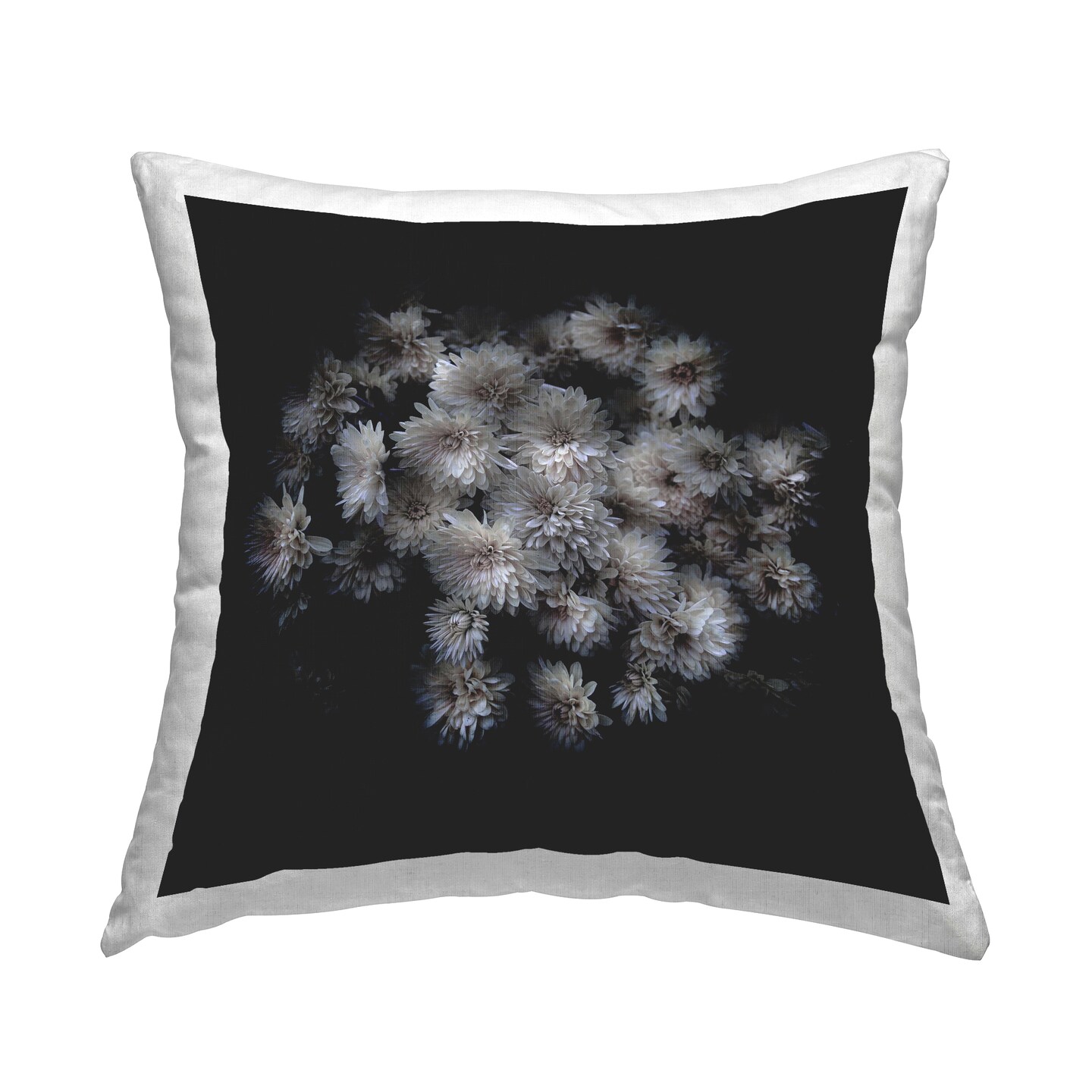 Stupell Industries Mum Bundle on Black Decorative Printed Throw Pillow Design by Brian Carson, 18 x 7 x 18