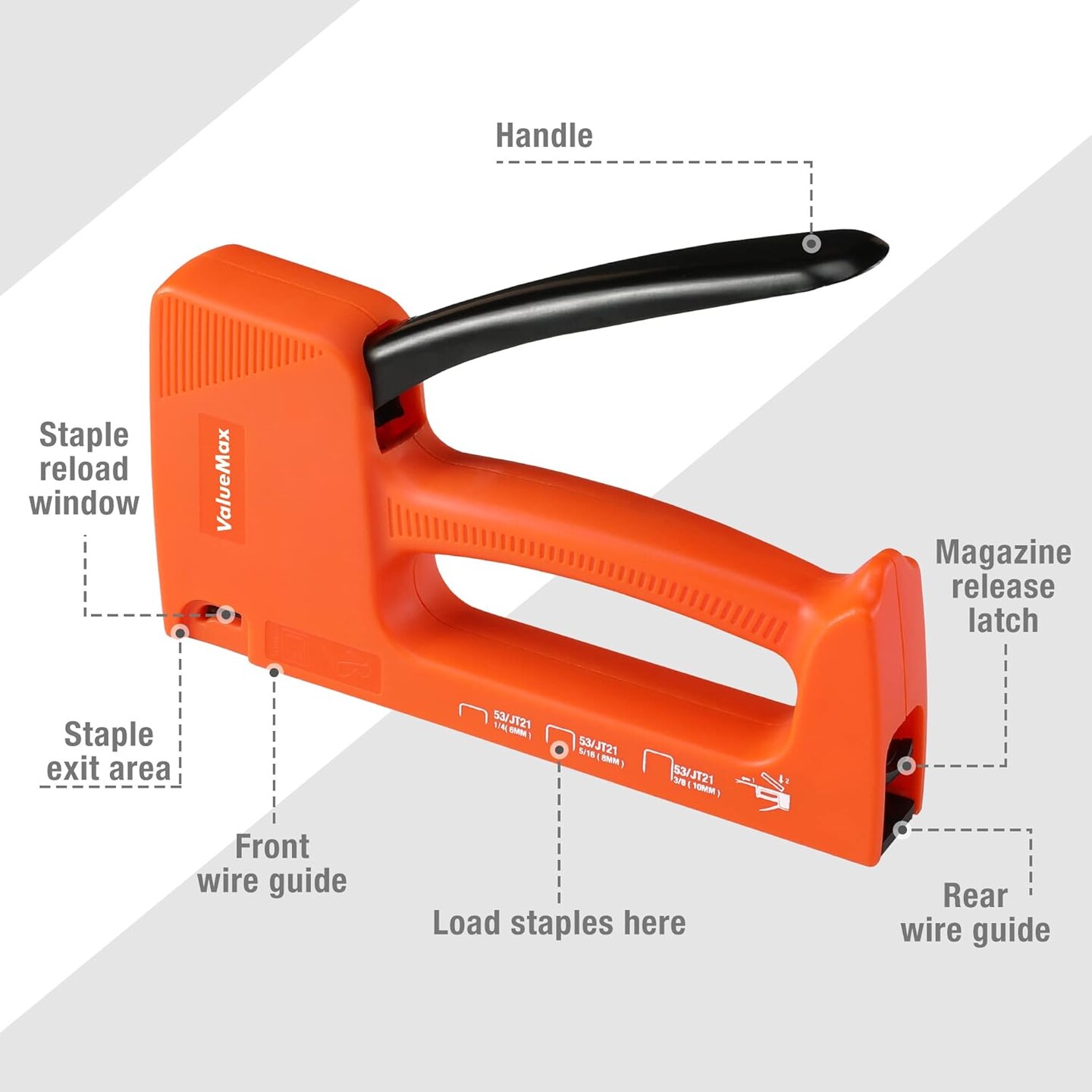 Light-Duty Staple Gun Kit, includes 1600PCs 5/16&#x27;&#x27; Staples, Manual JT21 Staples, for Upholstery, Material Repair, Decoration, Furniture, DIY Use