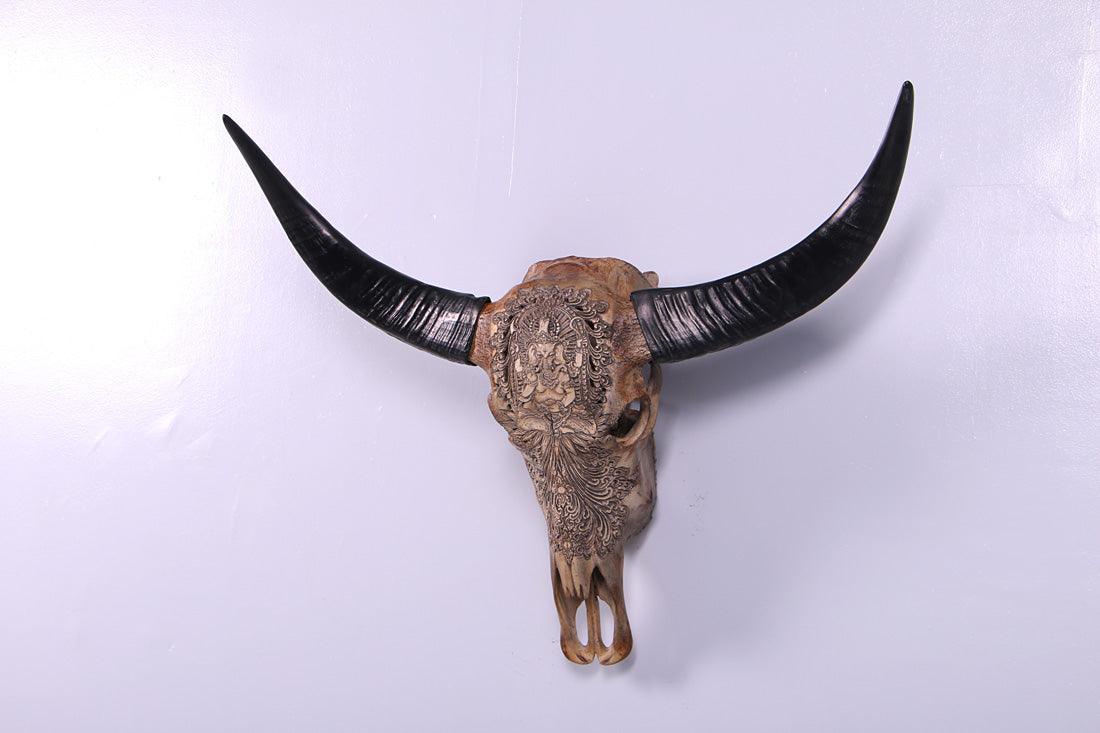 Bull Skull Life Size Statue