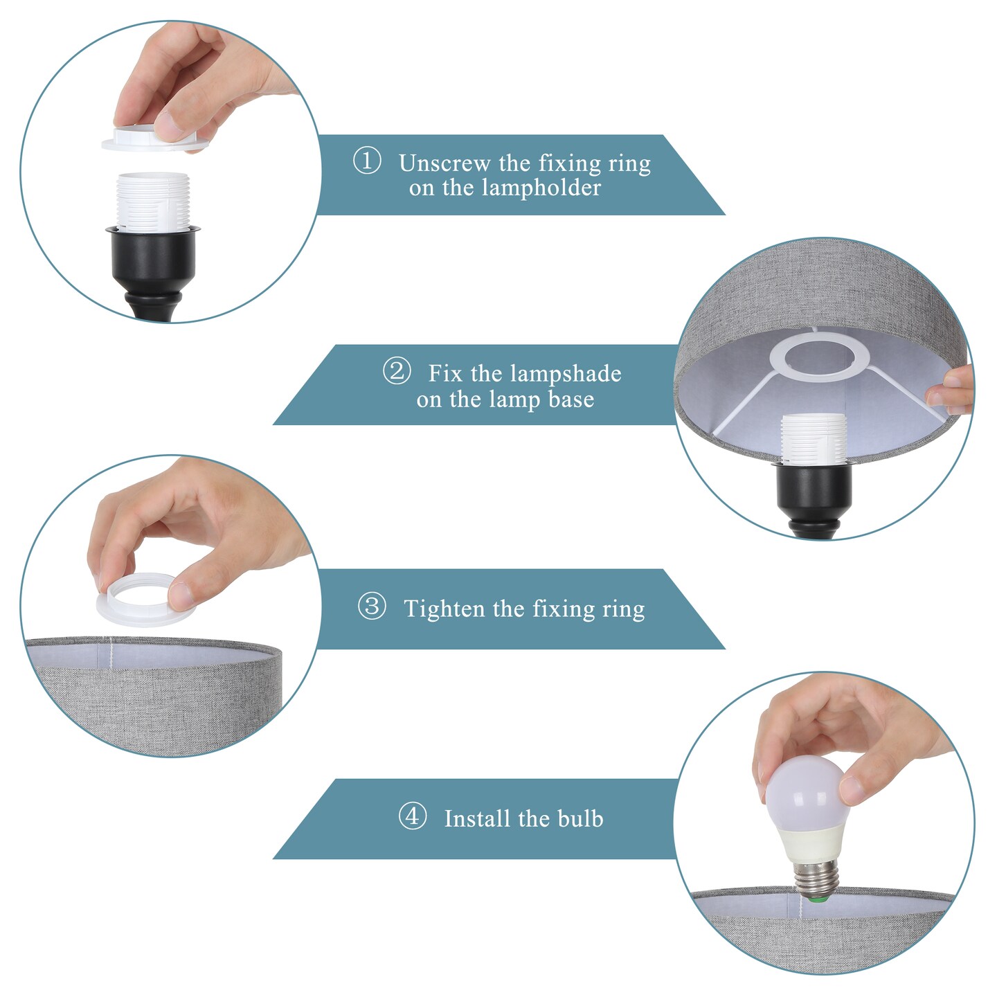 2PCS Table Lamp Bedside Lamp Touch Control 2 USB Ports for Bedroom Living Room