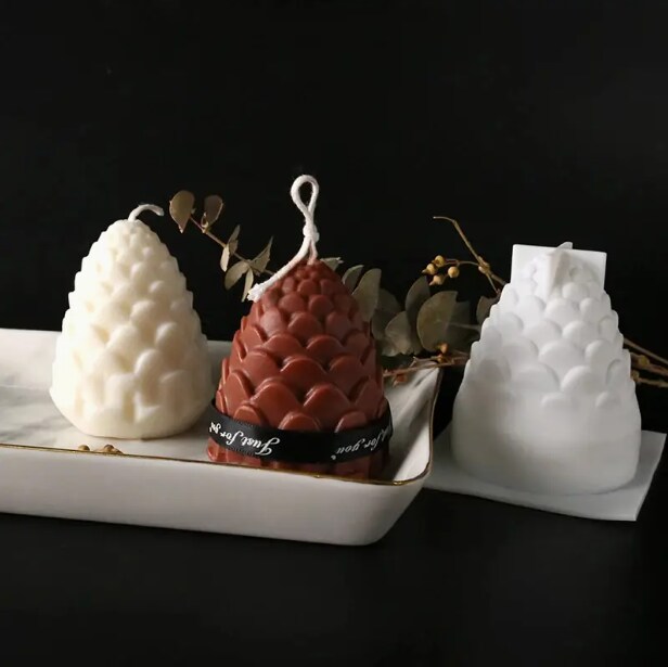 3D Pine Cones Silicone Mold for DIY Candle Making Molds