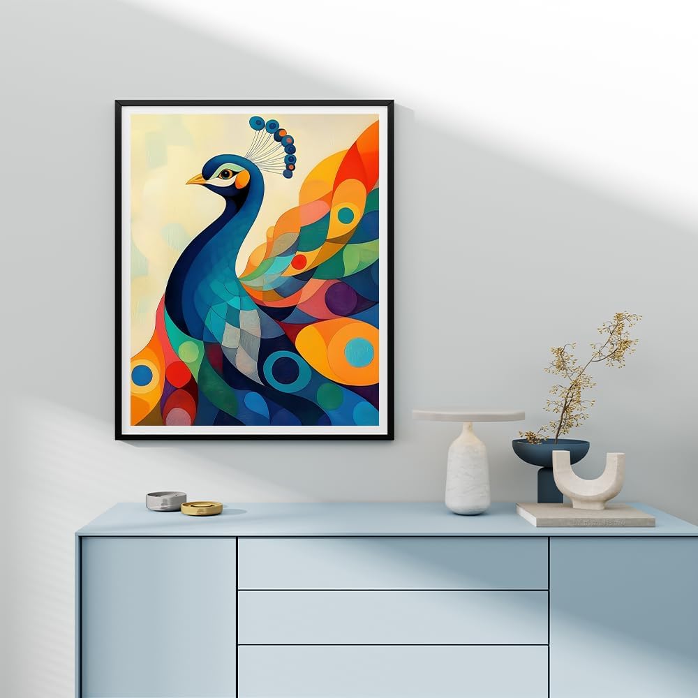 Painting by Numbers for Adults - Peacock Adult Paint by Number Kits for Beginners, Animal DIY Art Craft Kits for Ideal Gift No Frame (16x20 Inch)
