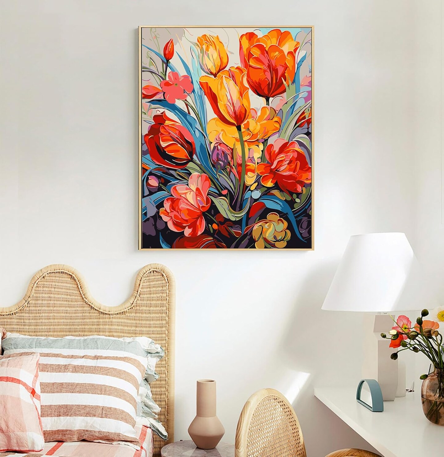Paint by Numbers Kit for Adults- Flowers Adult Paint