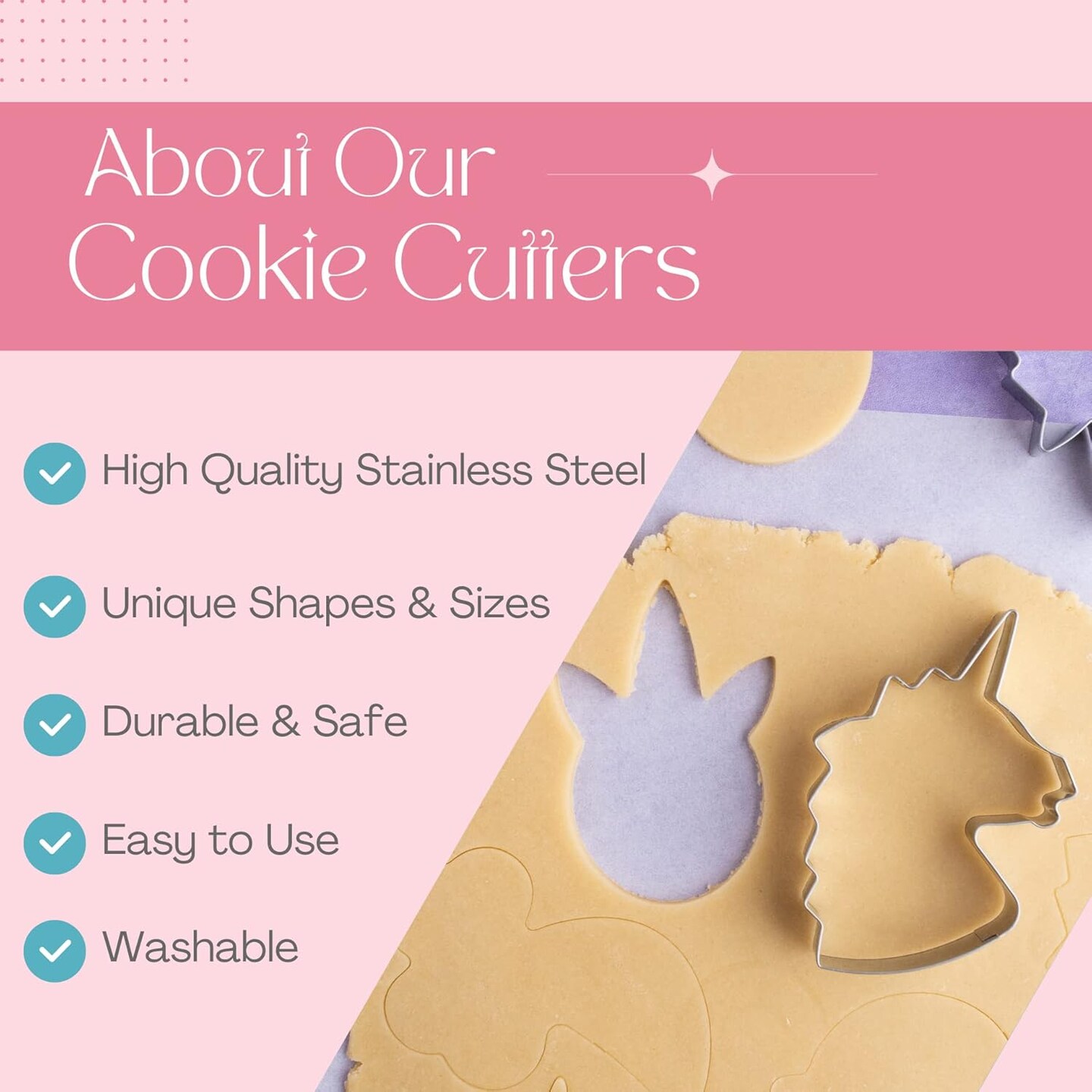 Cookie Cutter Set, Cookie Mold for Cakes Biscuits and Sandwiches (Easter 10 pack)