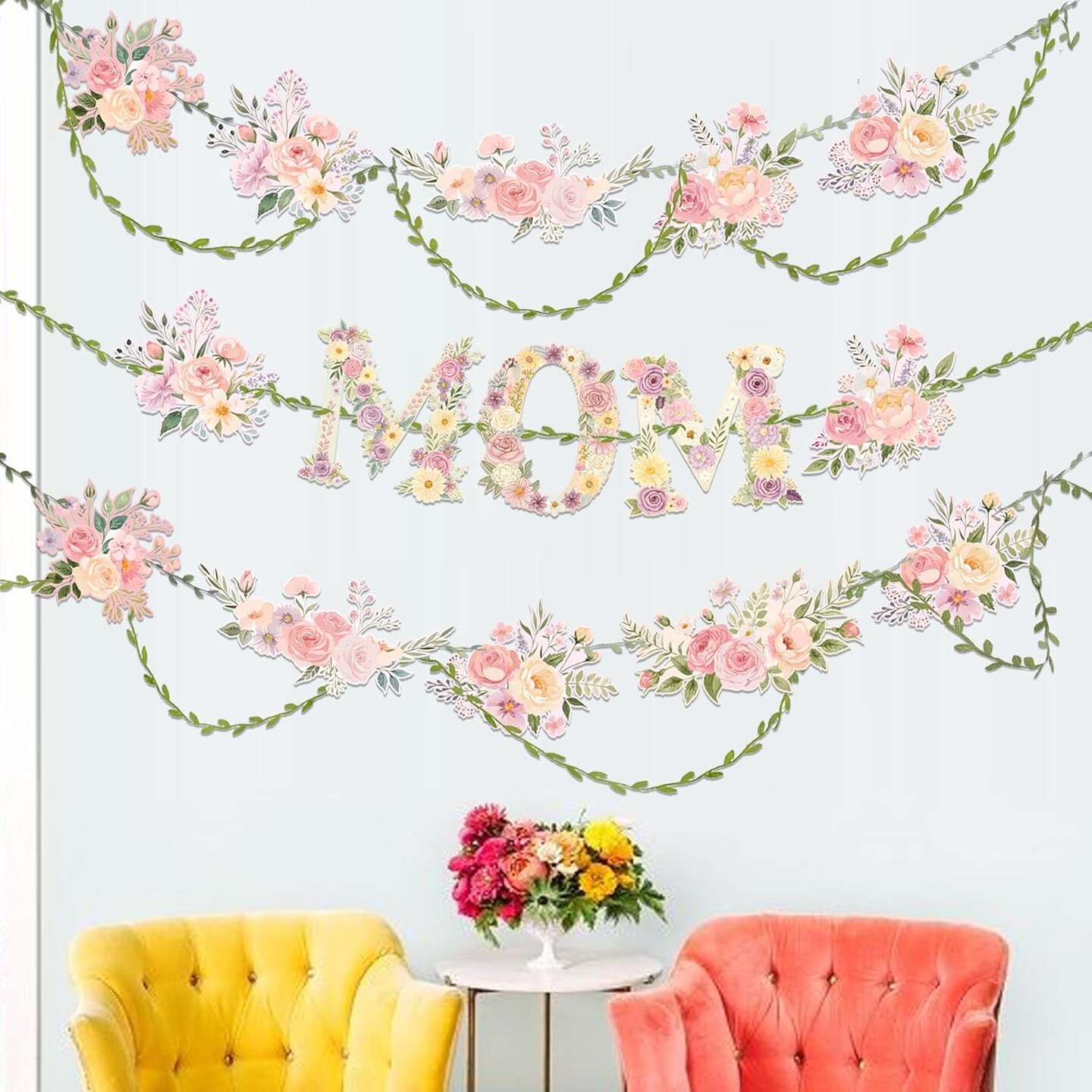 Vintage Floral Mom Banner Mother&#x27;s Day