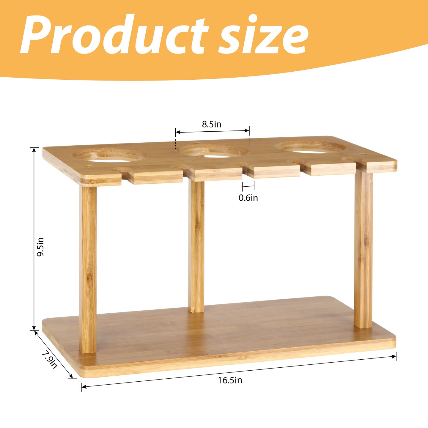 Wood Wine Rack And Wine Glass Holder Bottle Storage Stand Holder for Bar Kitchen