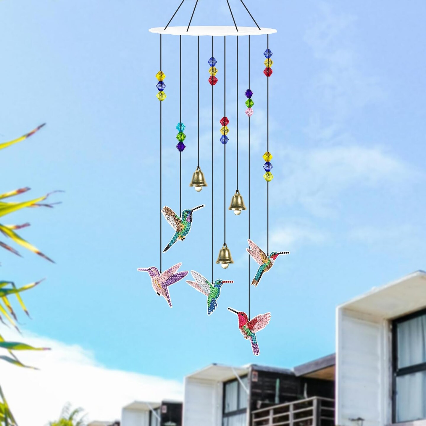 Hummingbird Diamond Art Wind Chime Kit – DIY Craft for Adults
