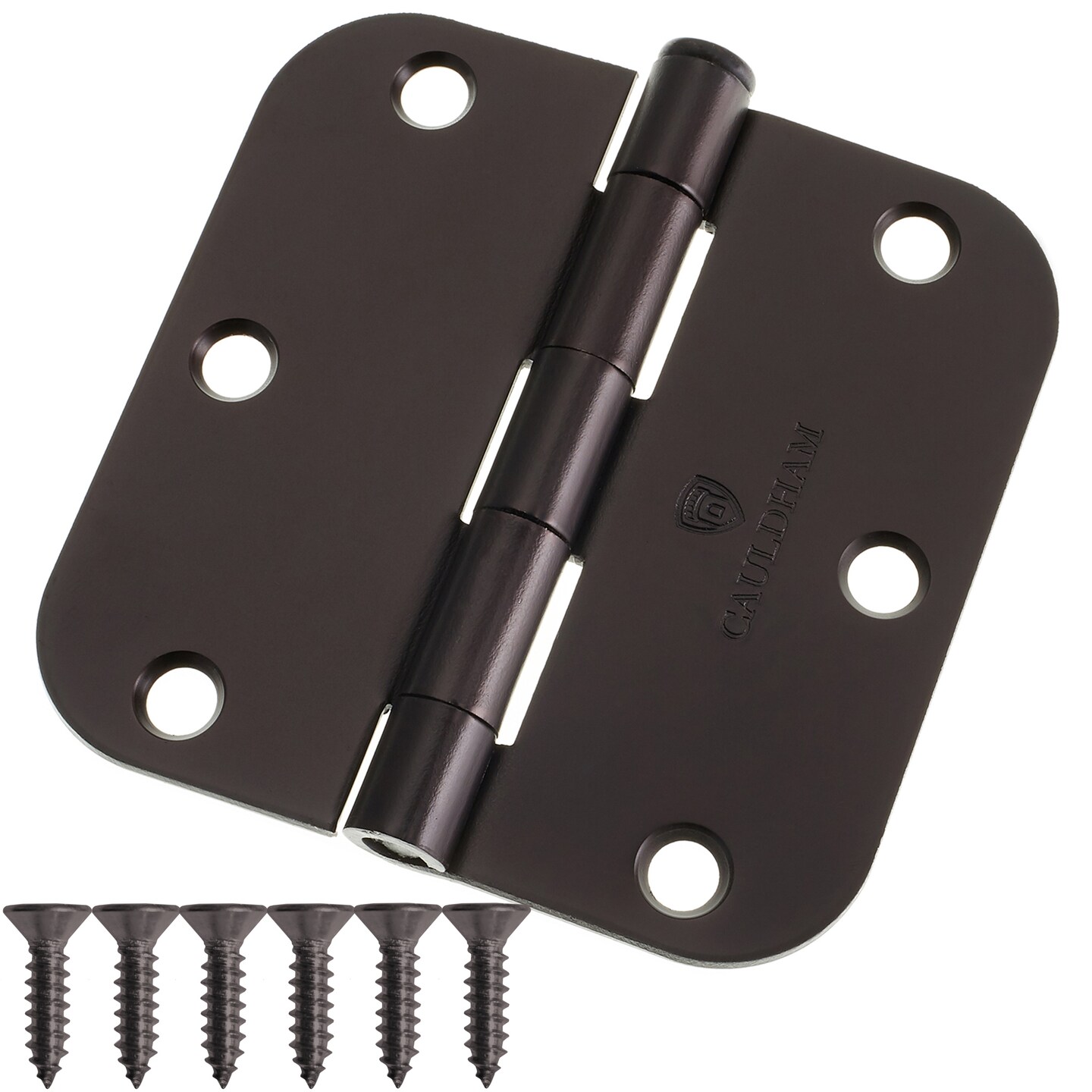 Cauldham Heavy-Duty 3-1/2" Interior Door Hinges with 5/8" Radius Corners - Oil Rubbed Bronze